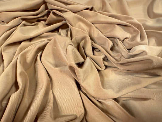 Stretch spandex ITY single jersey fabric, per metre - plain - stone