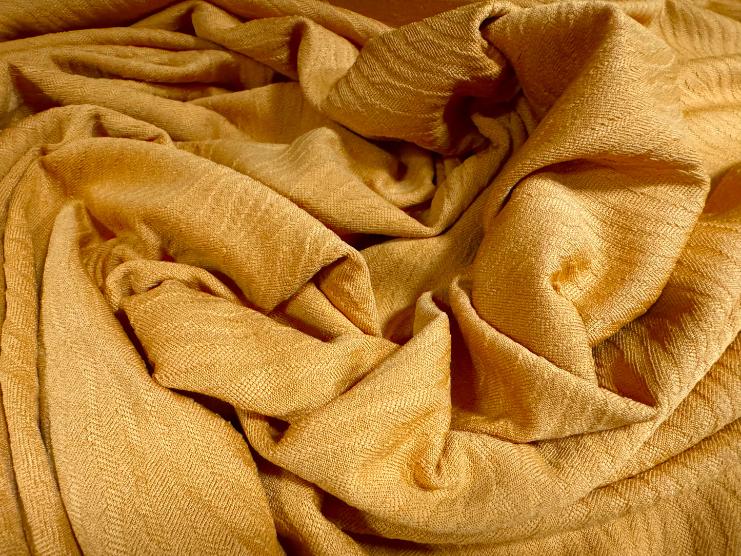 Embossed stretch spandex double jersey fabric, per metre - zebra pattern - saffron