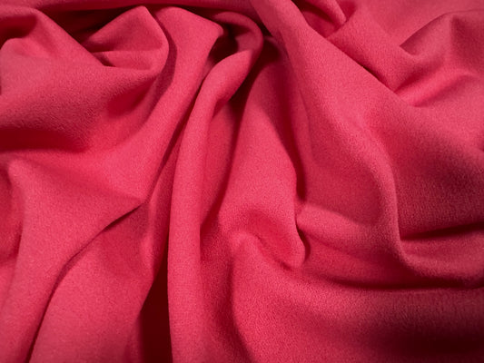 Scuba crepe stretch spandex double jersey fabric, per metre - plain - fuchsia pink