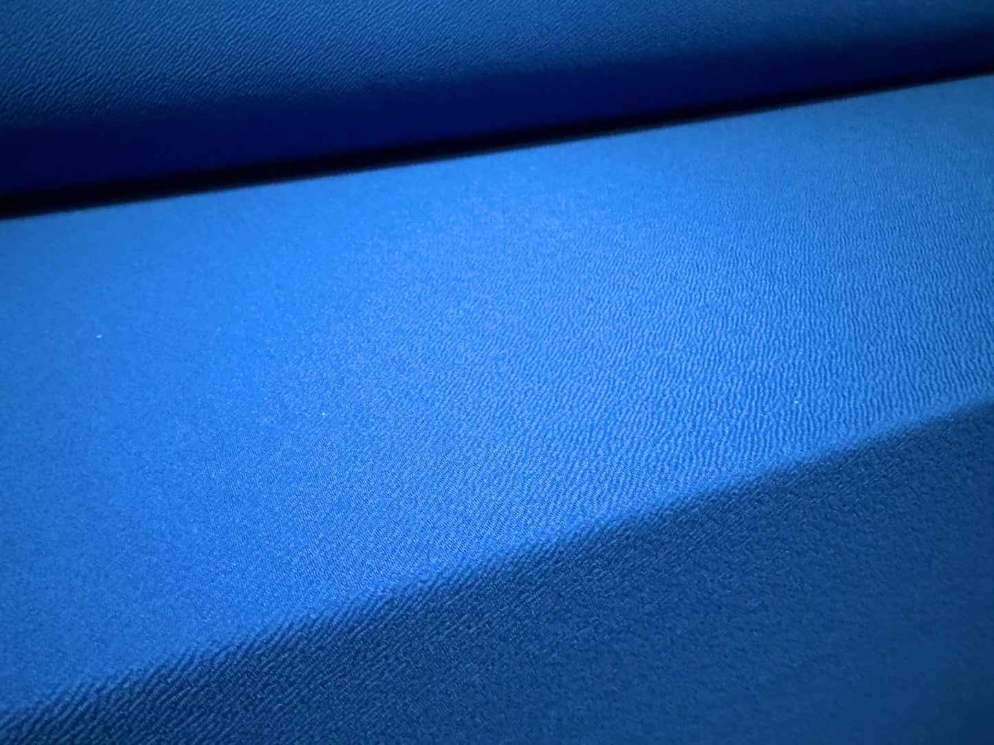 Waterfall textured scuba stretch double jersey fabric, per metre - plain - royal blue