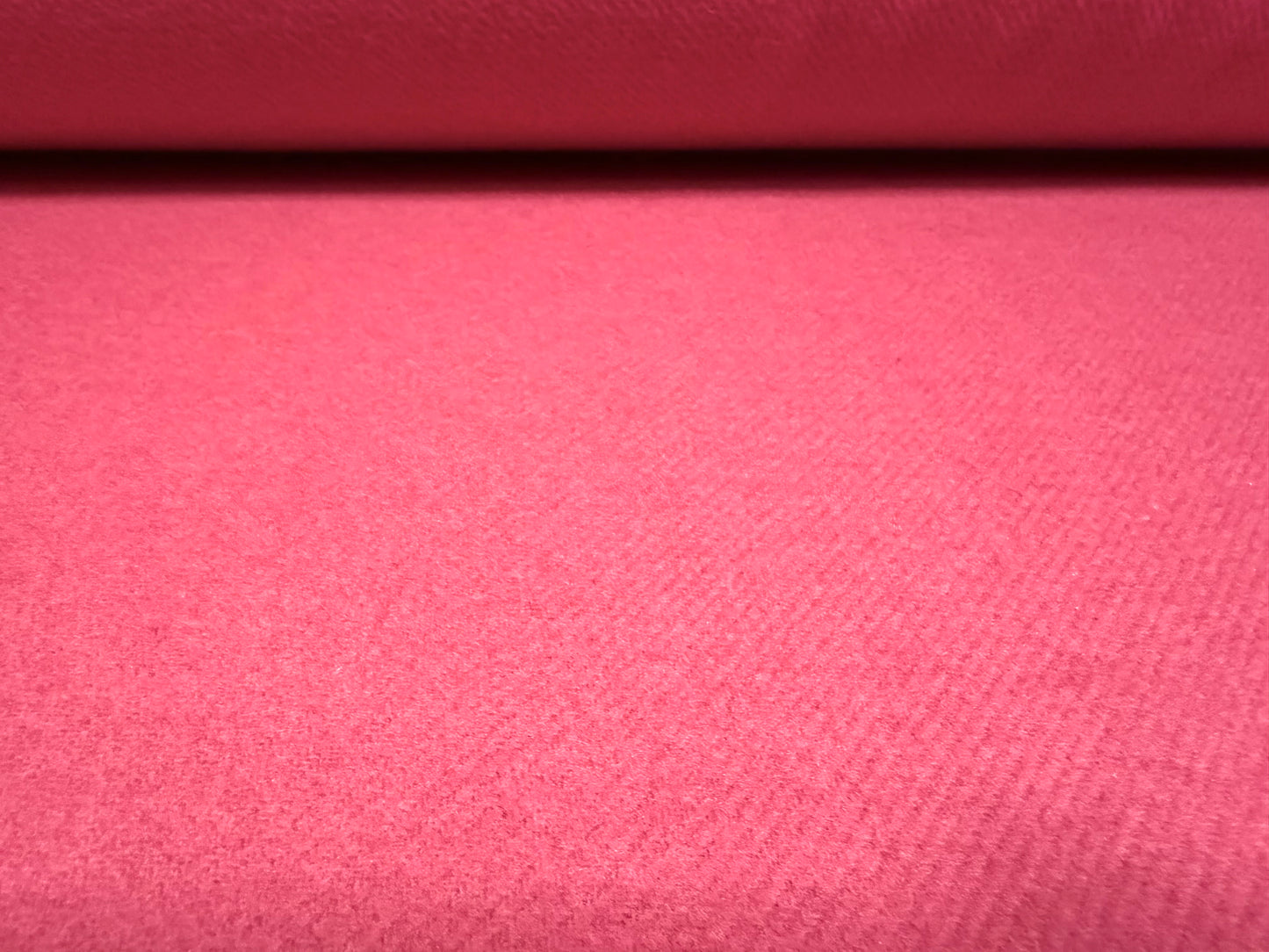 Heavyweight wool flannel fabric, per metre - plain - raspberry pink