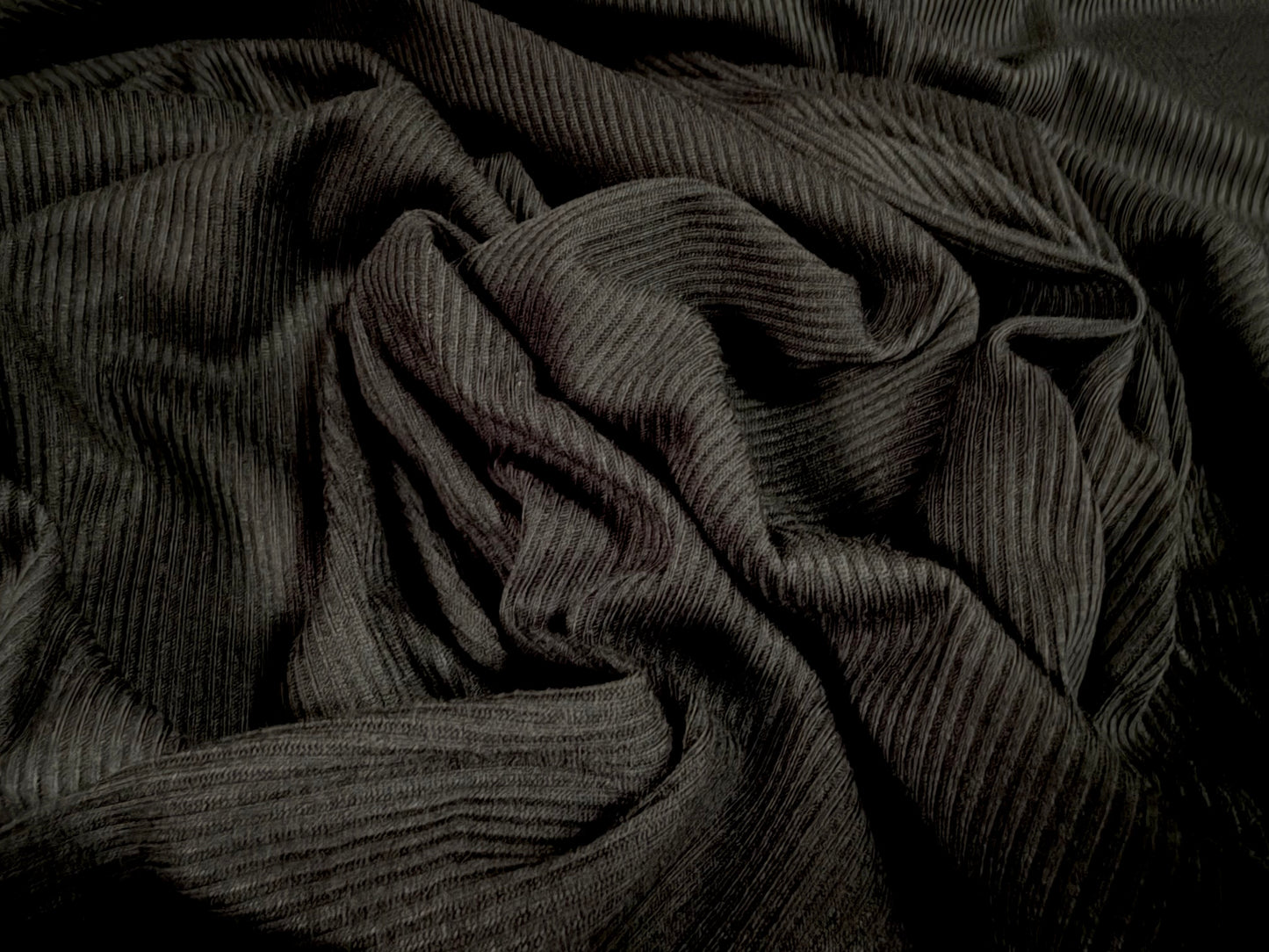 2x1 rib jersey fabric, per metre - plain - black