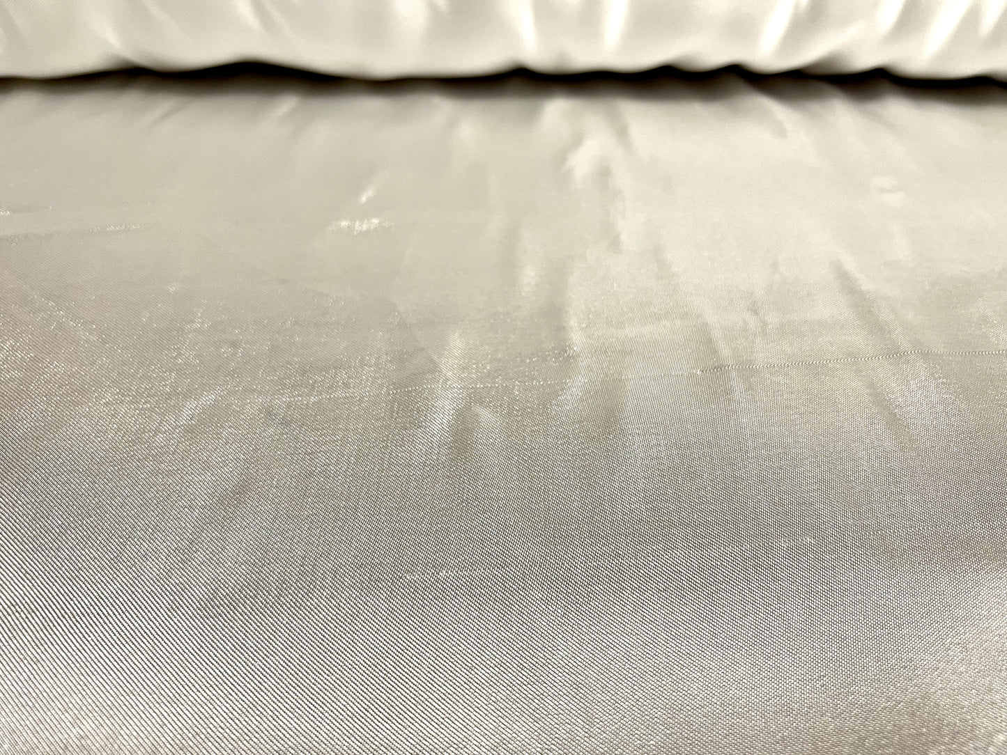 Liquid satin woven dress fabric, per metre - plain - white