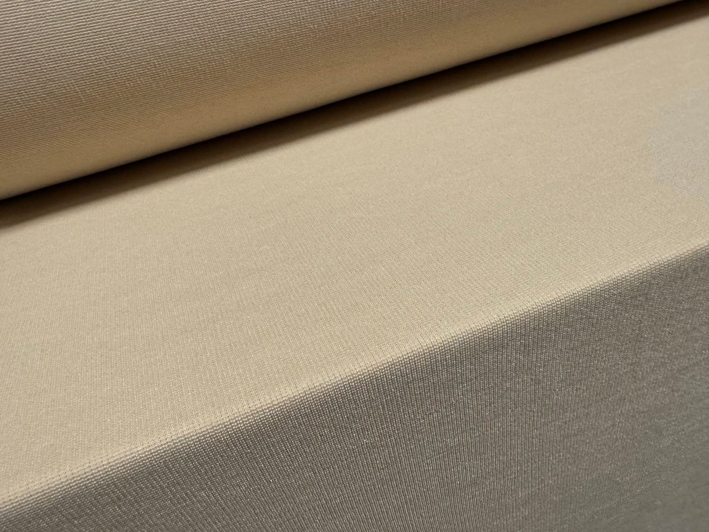 Ponte Roma double jersey stretch spandex fabric, per metre - plain - beige