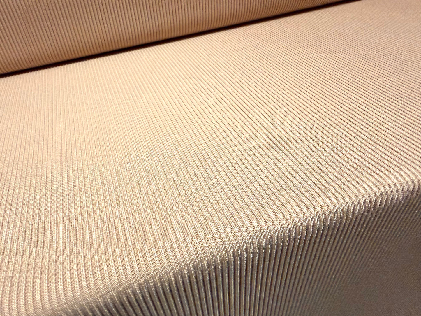 Soft touch stretch rib jersey fabric, per metre - plain - skin tone