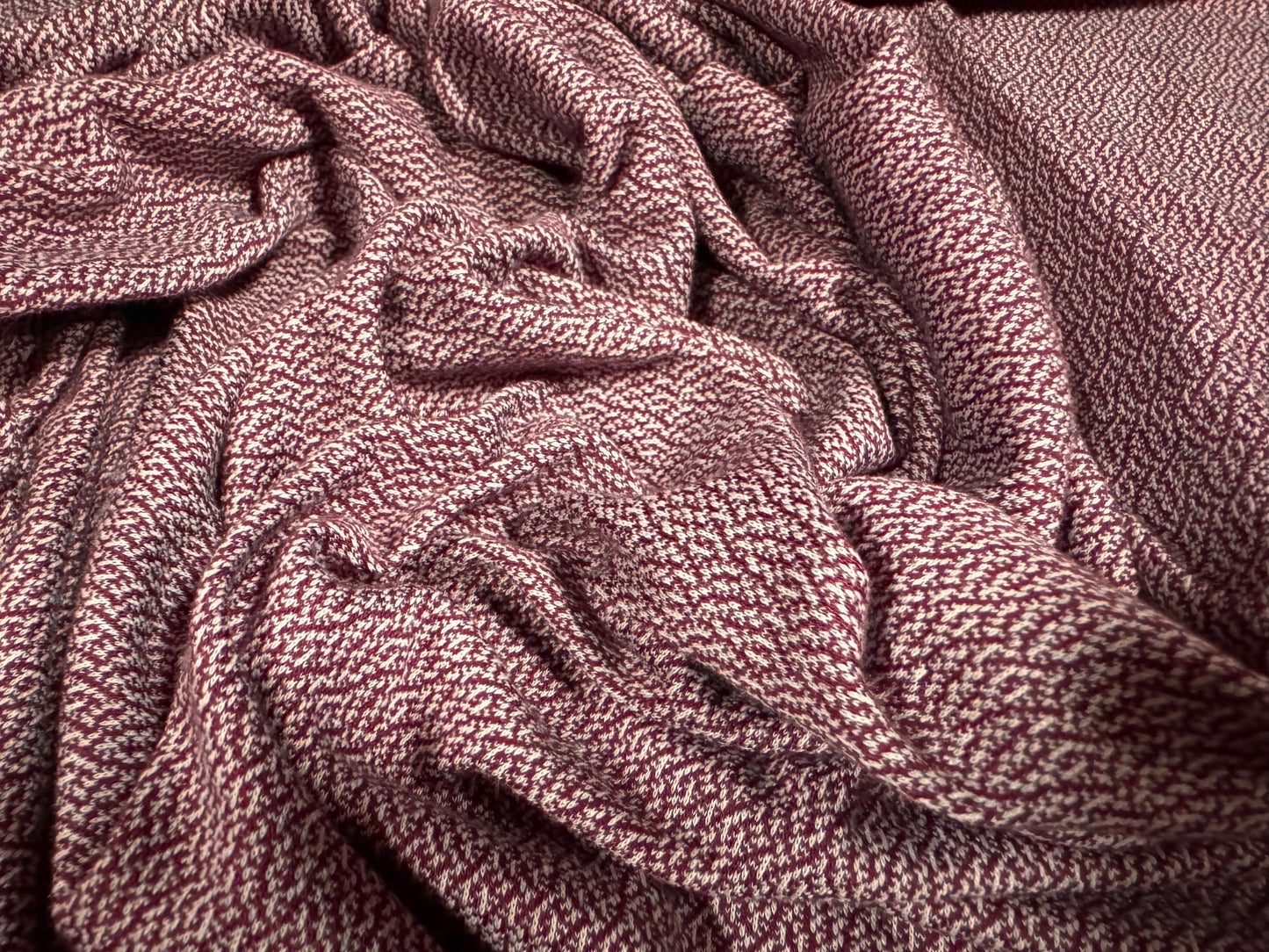 Stretch single jersey fashion fabric, per metre - semi plain - mauve