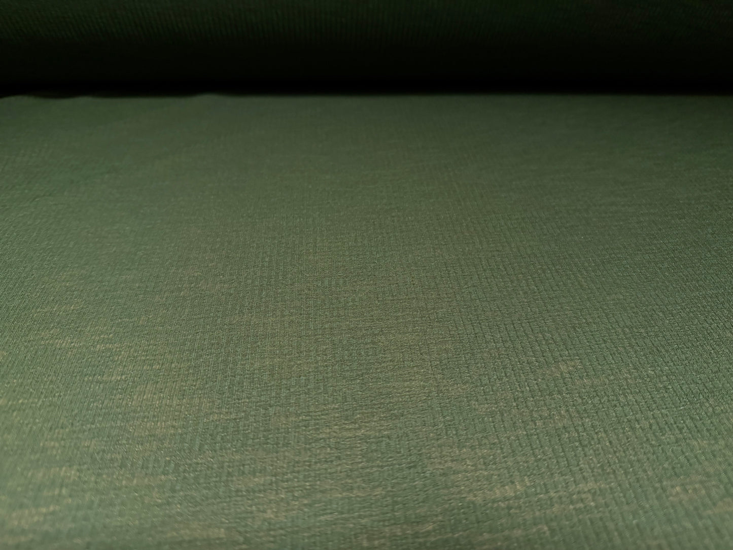 Thick & thin rib stretch spandex single jersey fashion fabric, per metre - plain - olive green