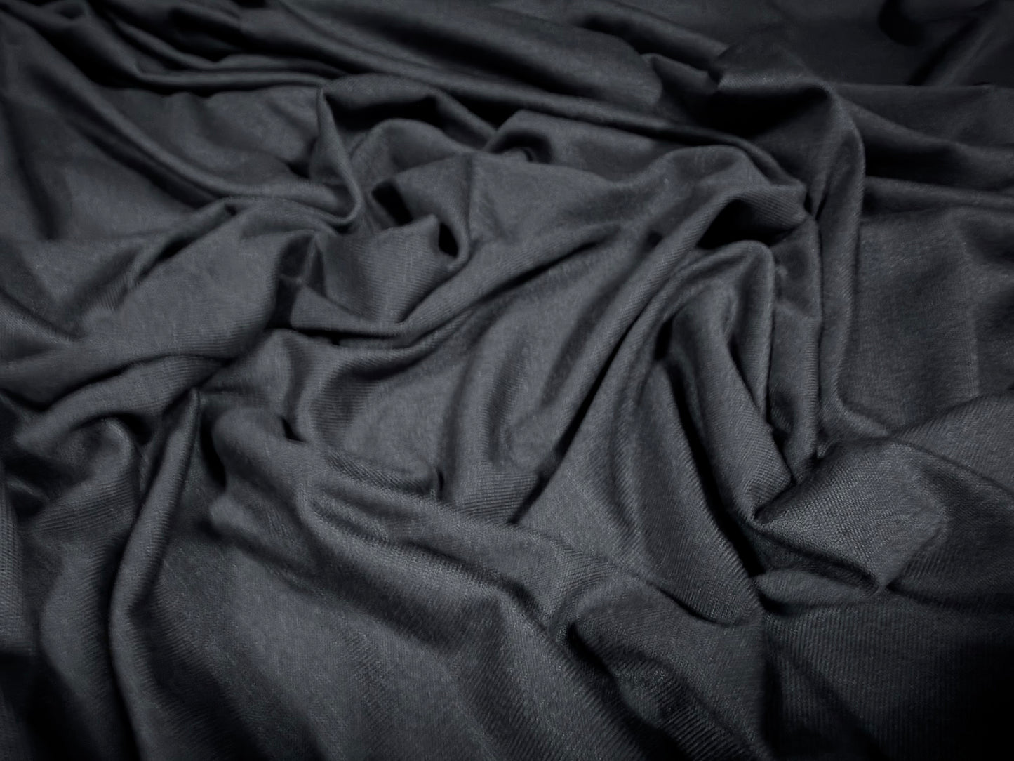 Viscose spandex stretch single jersey fabric, per metre - plain - dark slate
