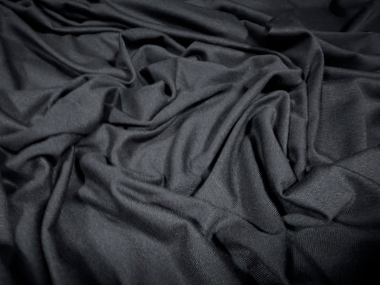 Viscose spandex stretch single jersey fabric, per metre - plain - dark slate