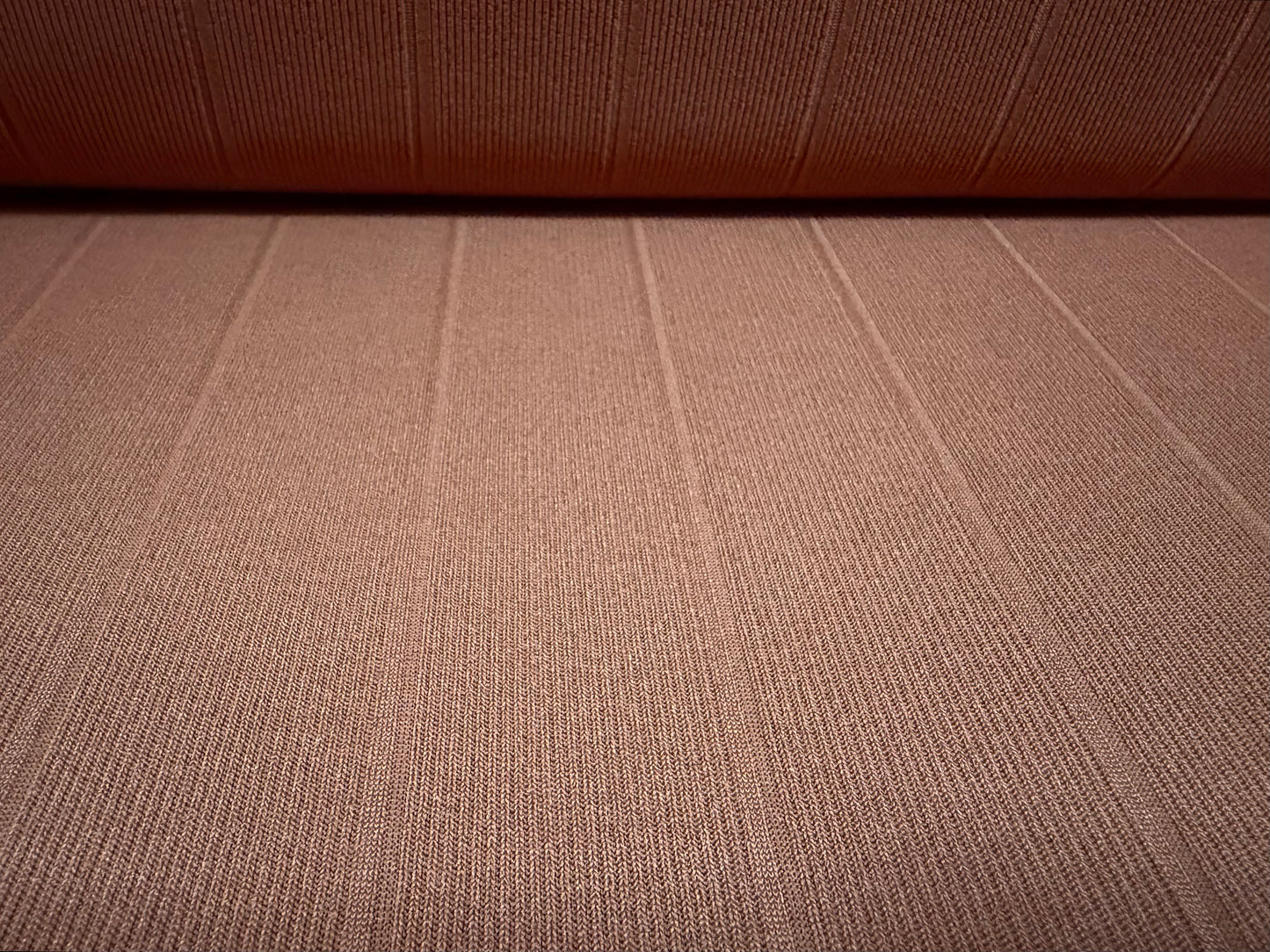 Bandage rib stretch spandex bodycon jersey fabric, per metre - plain - dark nude