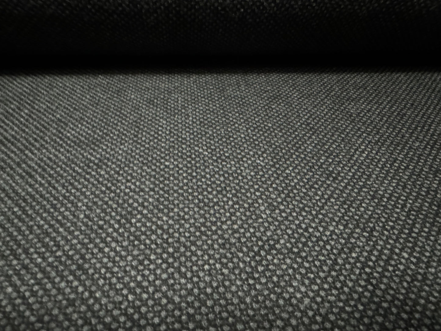 Soft Wool tweed woven fabric, per metre - grey