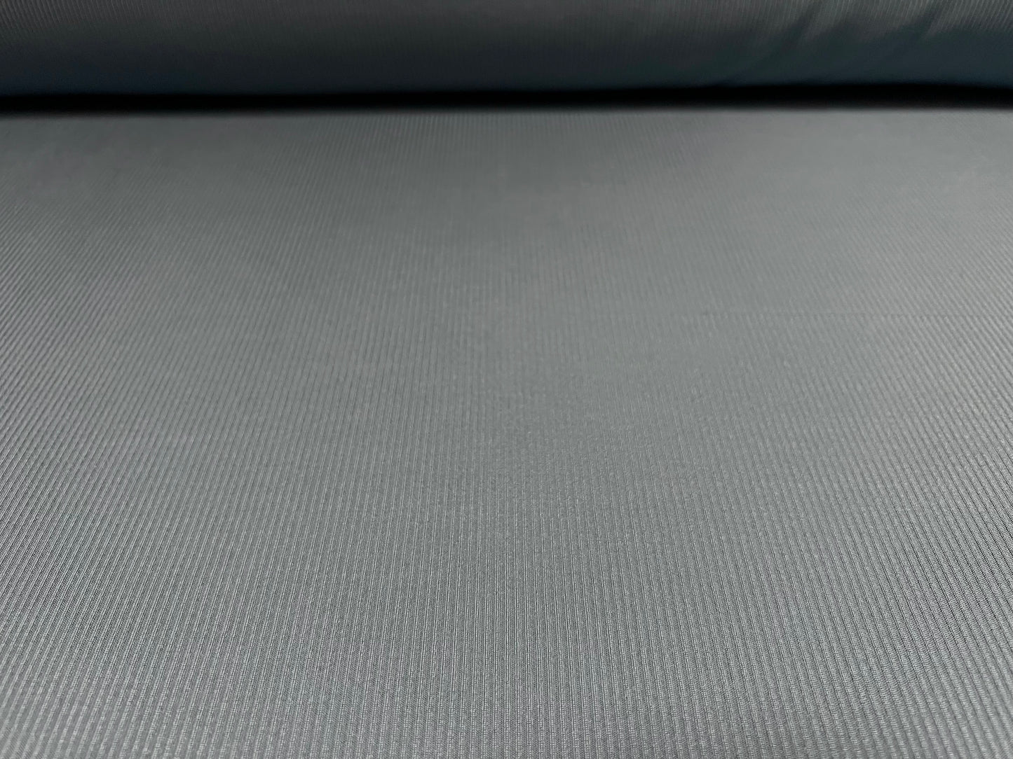 Fine ribbed spandex stretch jersey fabric, per metre - plain - steel blue