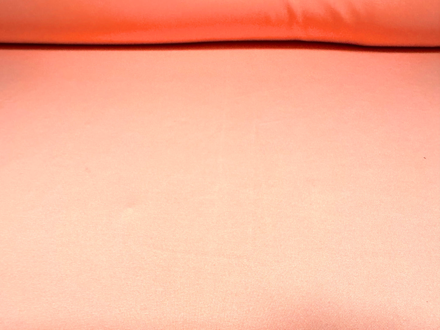 Soft touch spandex stretch jersey dress fabric, per metre - plain - fluorescent peach