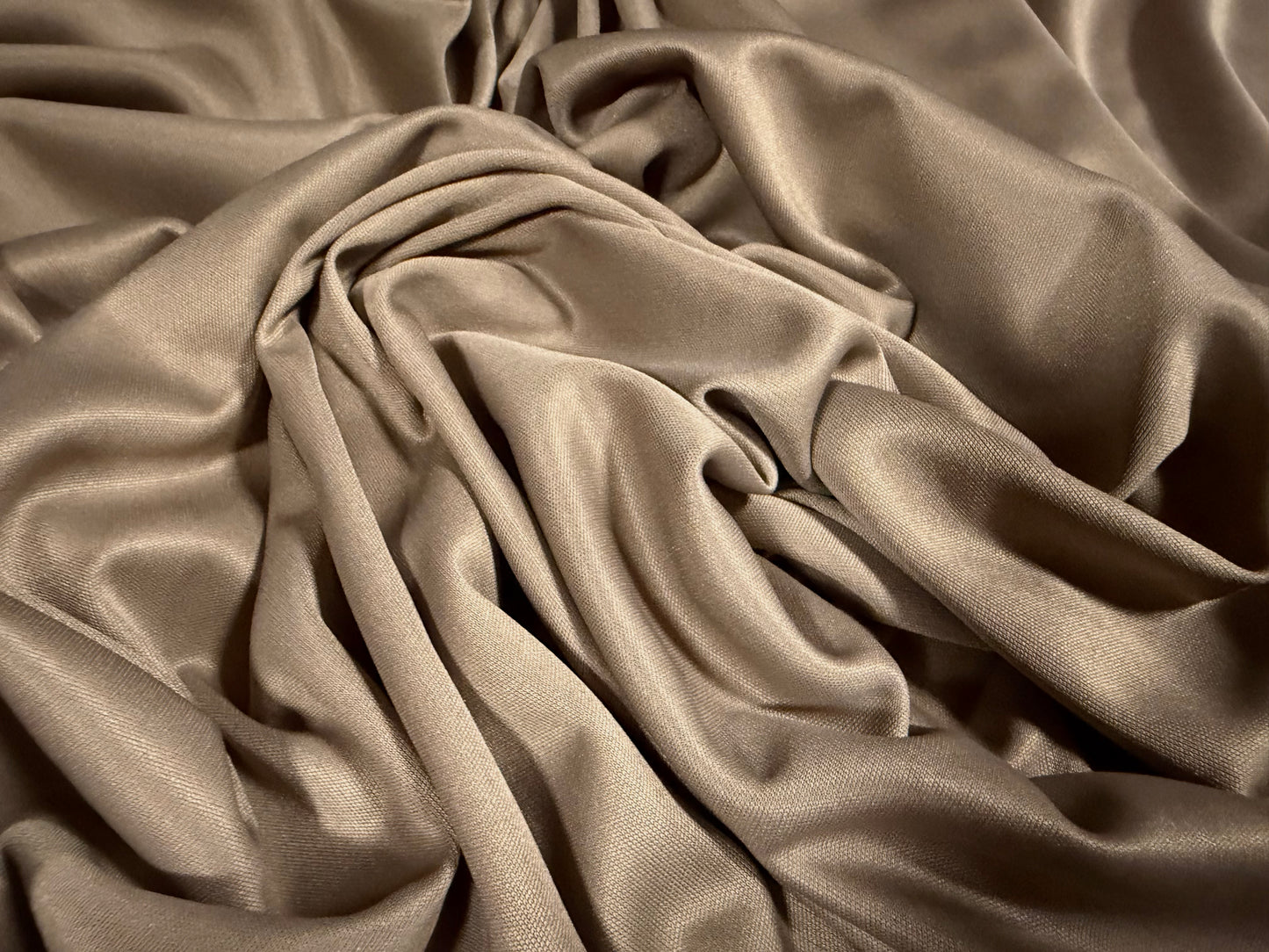 Single jersey fashion fabric, per metre - plain - fawn