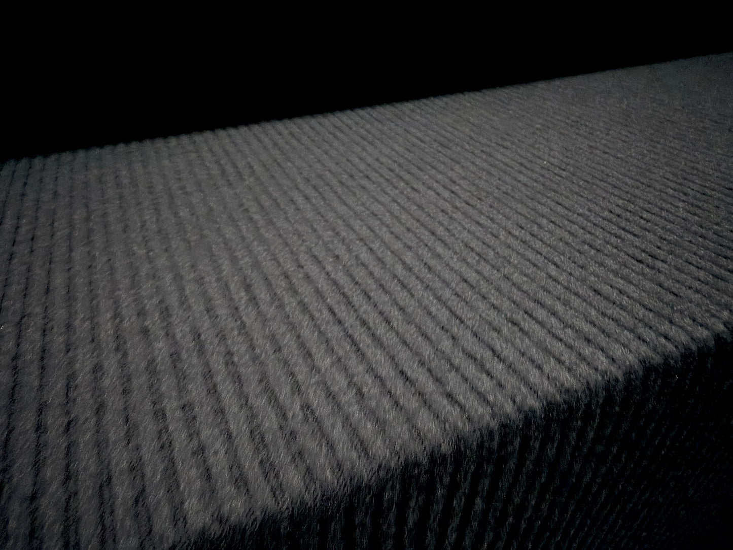 Knitwear rib jersey fabric, per metre - solid - black