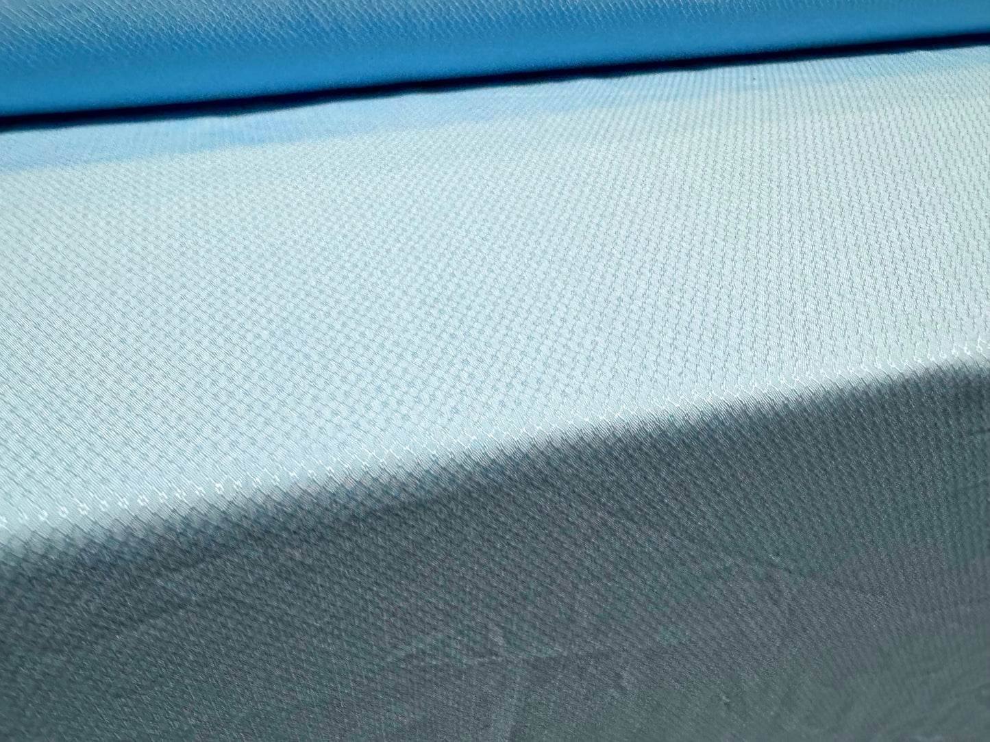 Soft stretch textured woven dress fabric, per metre - plain - sky blue