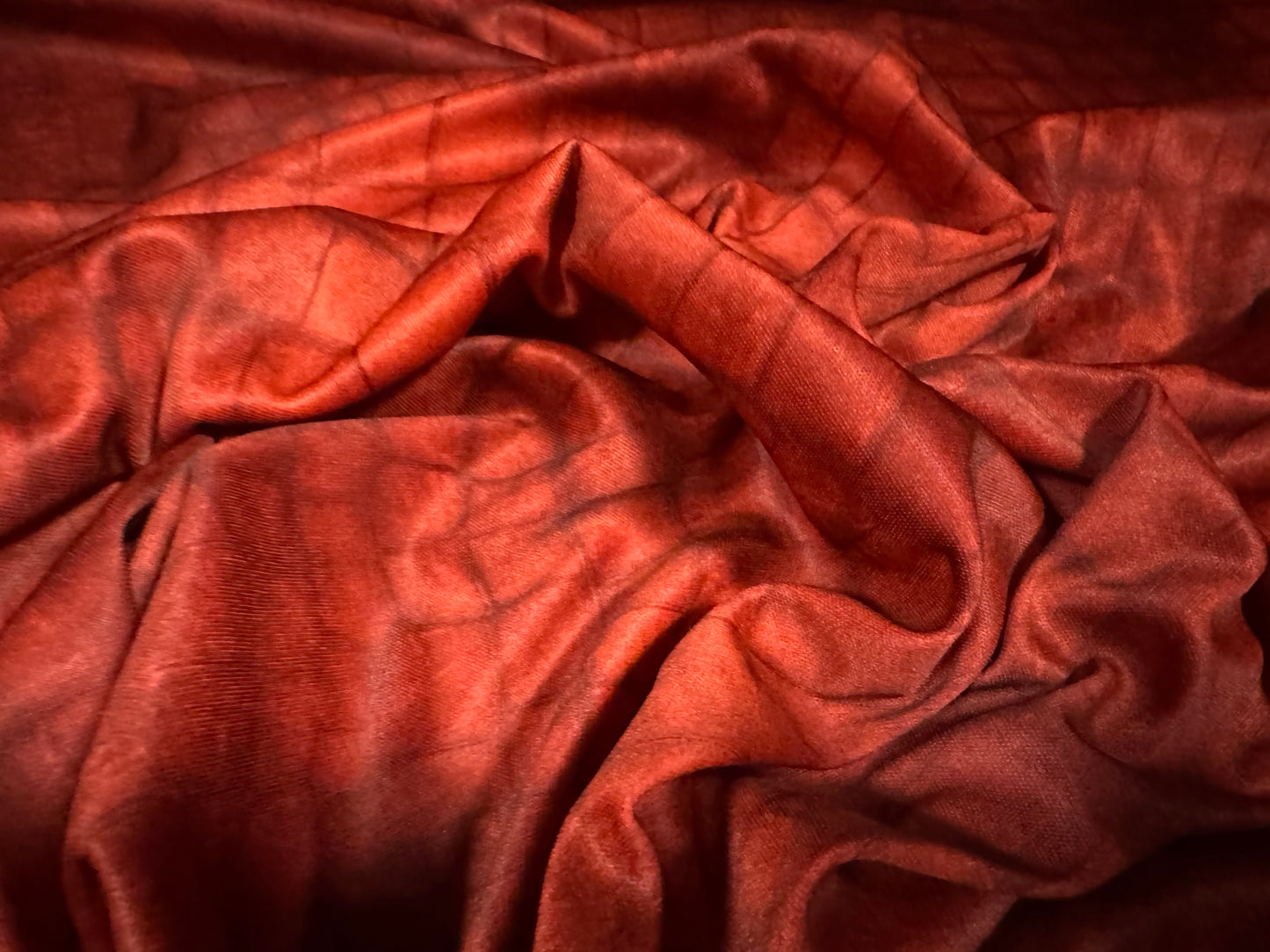 Single jersey fashion fabric, per metre - Crocodile animal print - rust