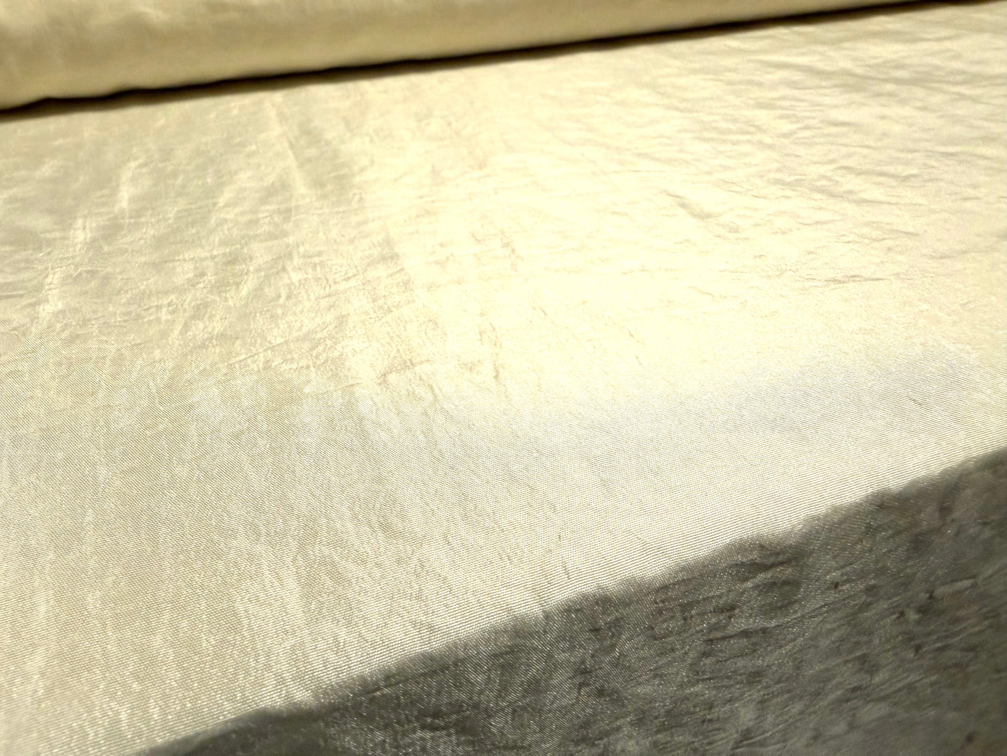 Taffeta woven dress fabric, per metre - plain - cream