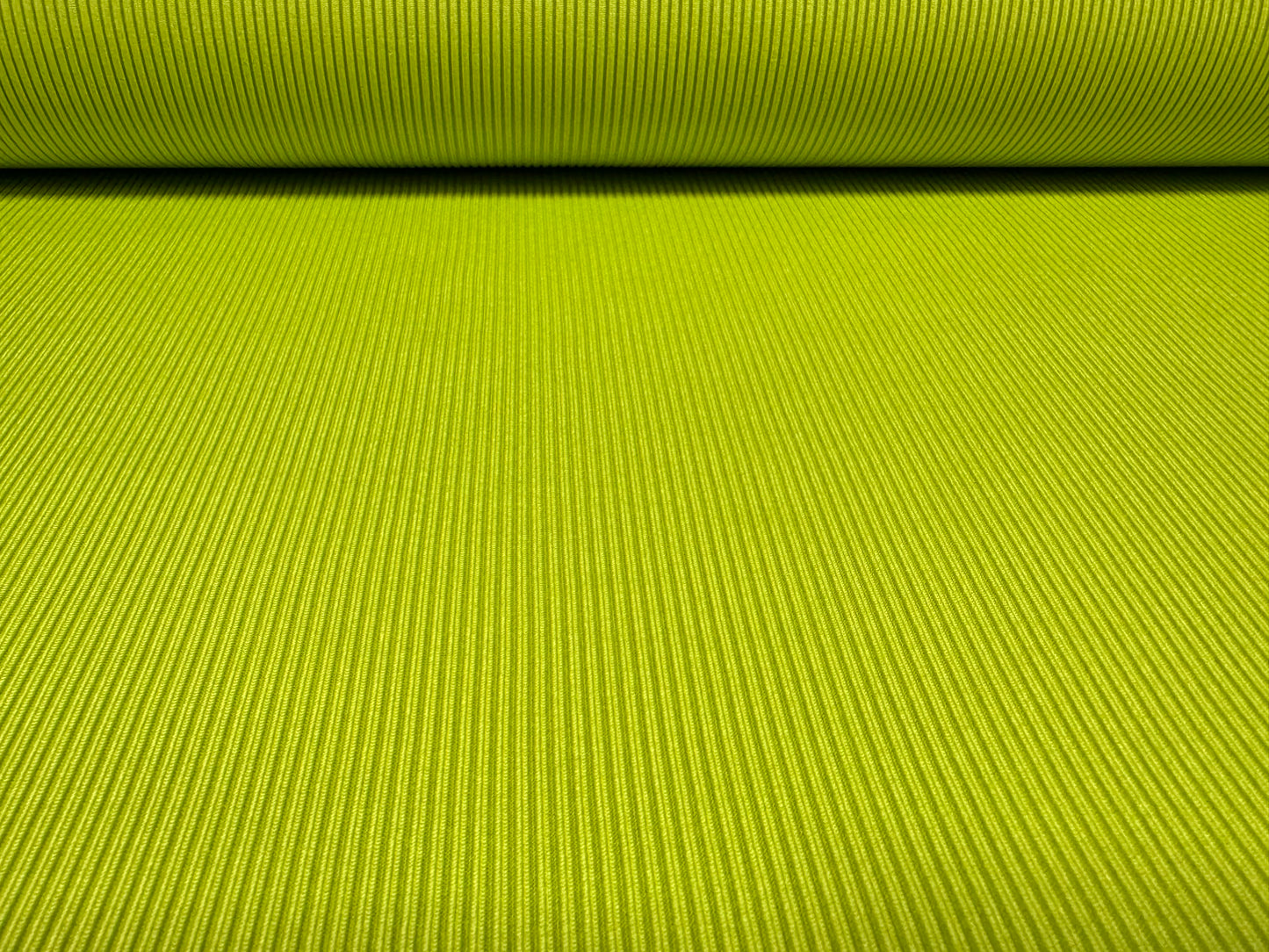 Heavyweight rib jersey fabric, per metre - plain - lime green