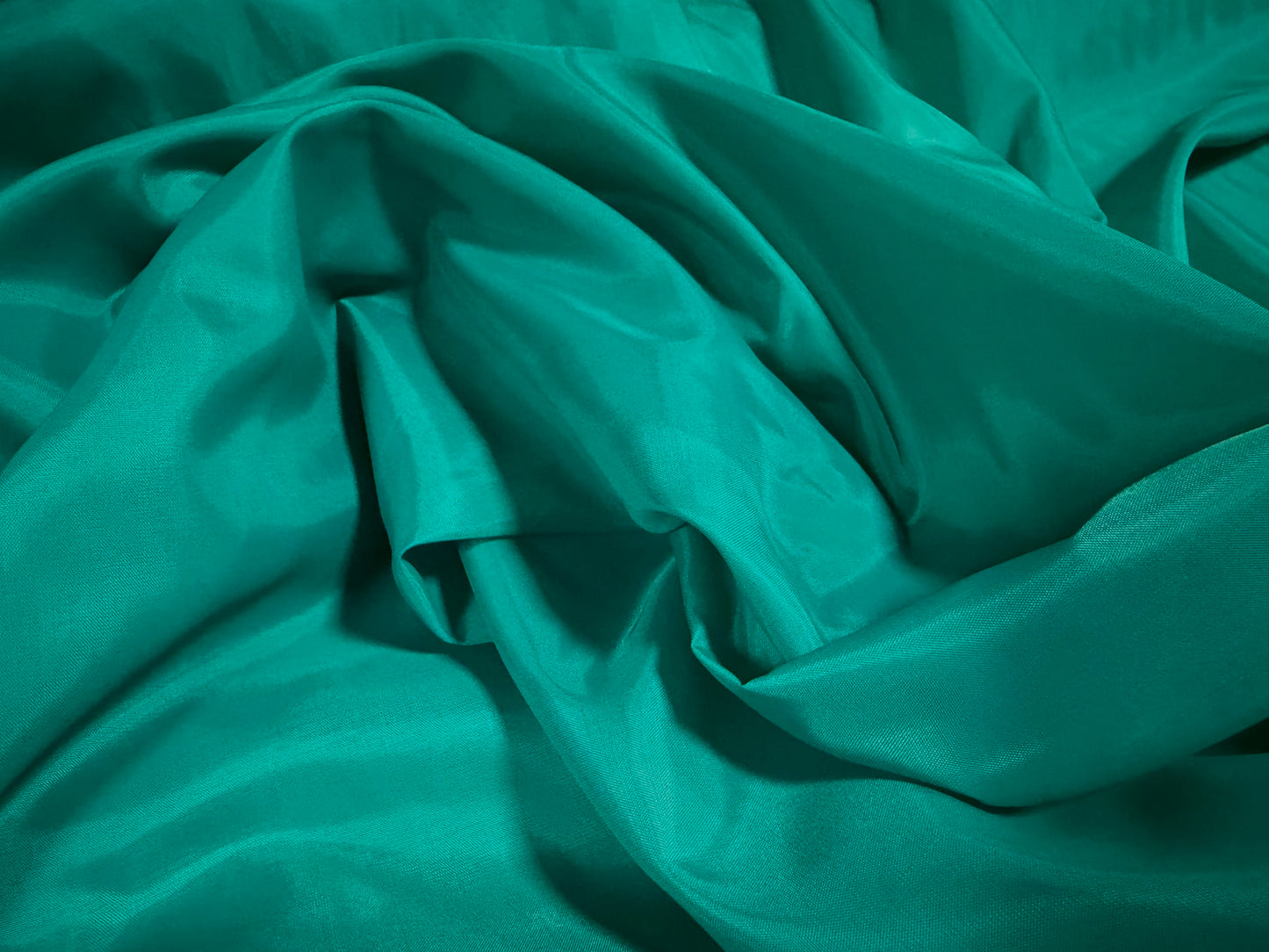 Lightweight woven nylon fabric, per metre - plain - jade green