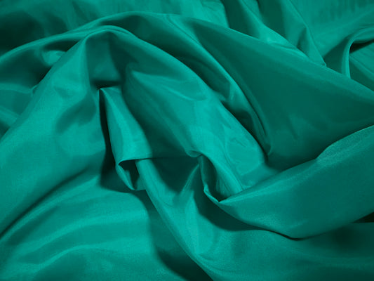Lightweight woven nylon fabric, per metre - plain - jade green