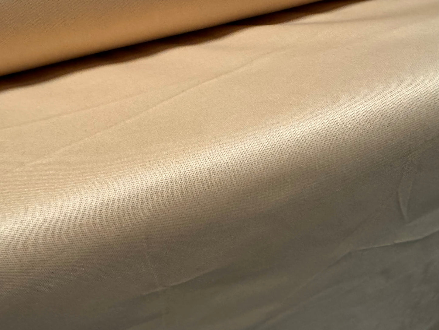 Interface bonded jersey fabric, per metre - plain - nude