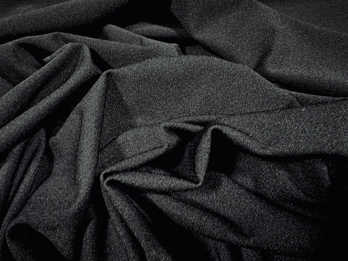 Spandex crepe stretch jersey fabric - per metre - plain - black