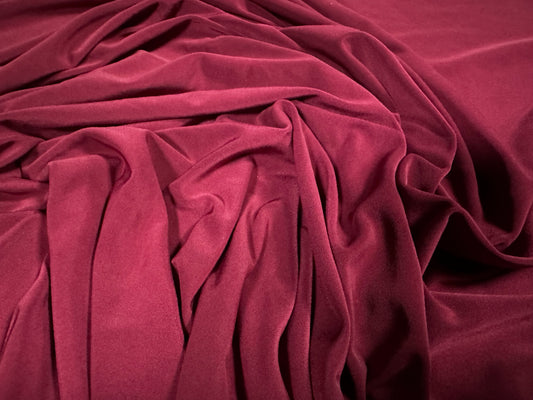 Stretch spandex single jersey fabric, per metre - plain - crimson