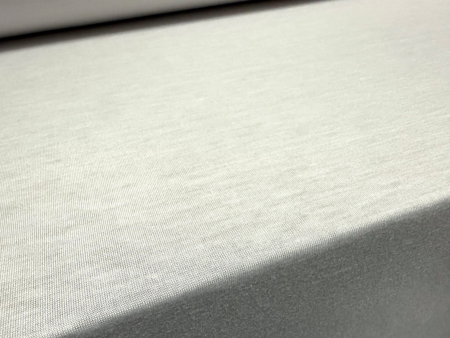 Soft handle stretch single jersey fabric, per metre - plain - white