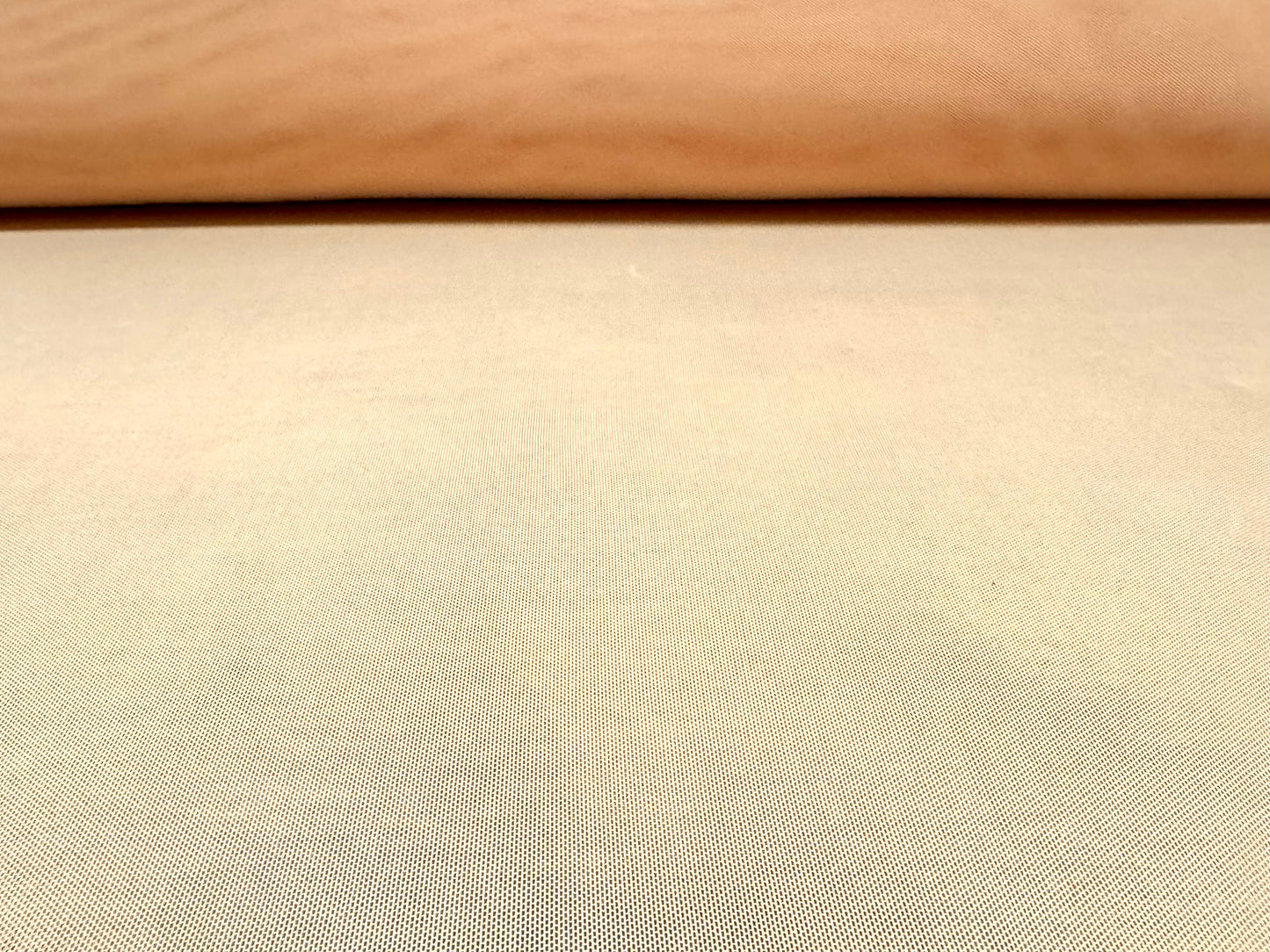 Power mesh net stretch spandex fabric, per metre - plain - light peach