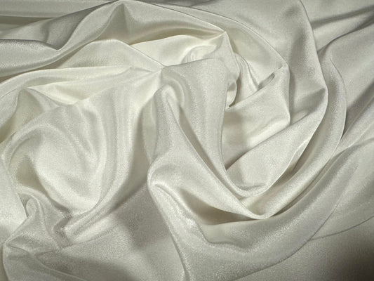 Crepe de chine woven dress fabric, per metre - plain - ivory