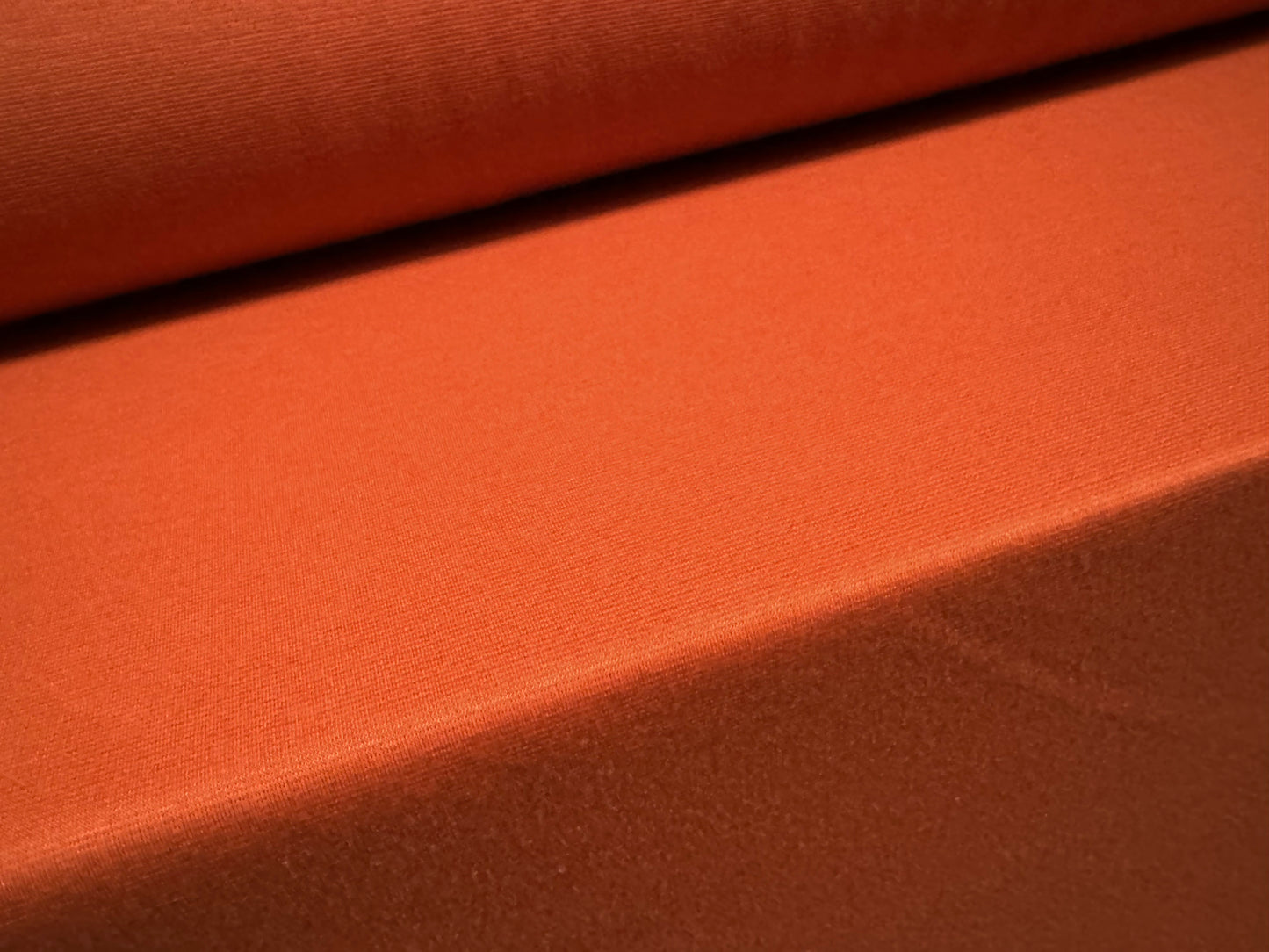 Ponte Roma stretch double jersey knit fabric, per metre - plain - terracotta