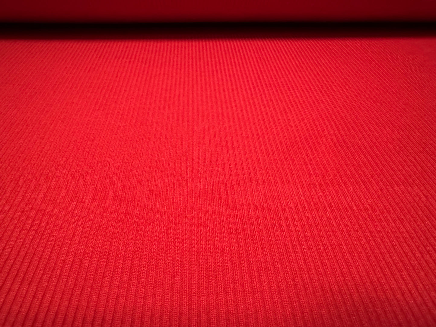 Heavyweight stretch rib jersey fabric, per metre - plain - red