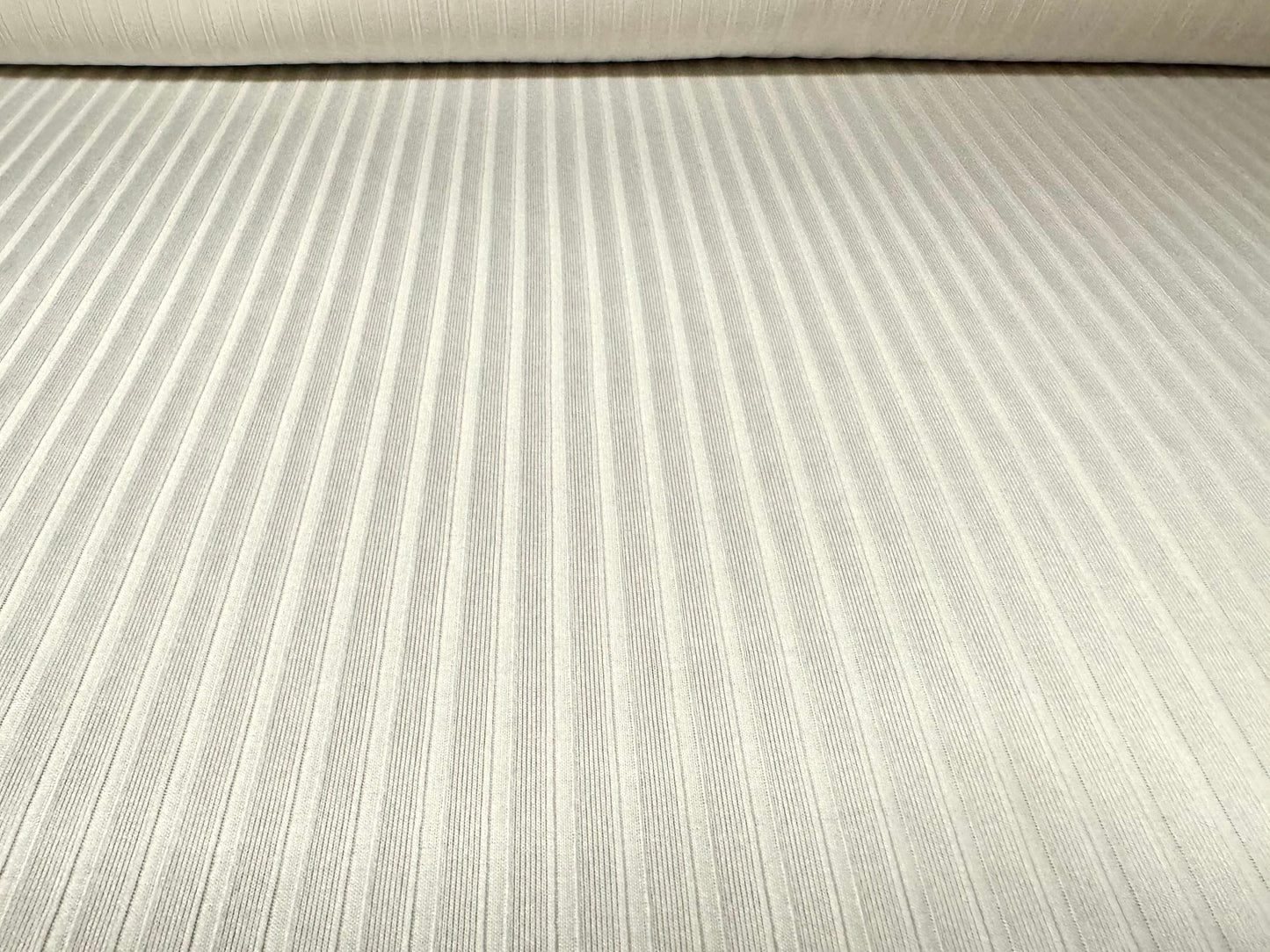 Stretch spandex rib jersey fabric, per metre - plain - ivory