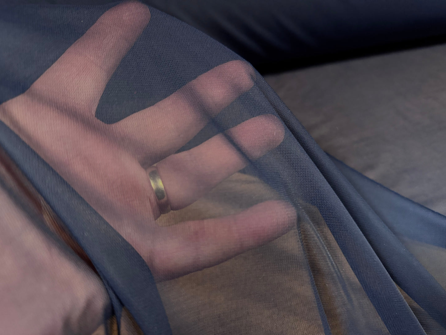 Chiffon jersey fabric, per metre - plain - dark navy