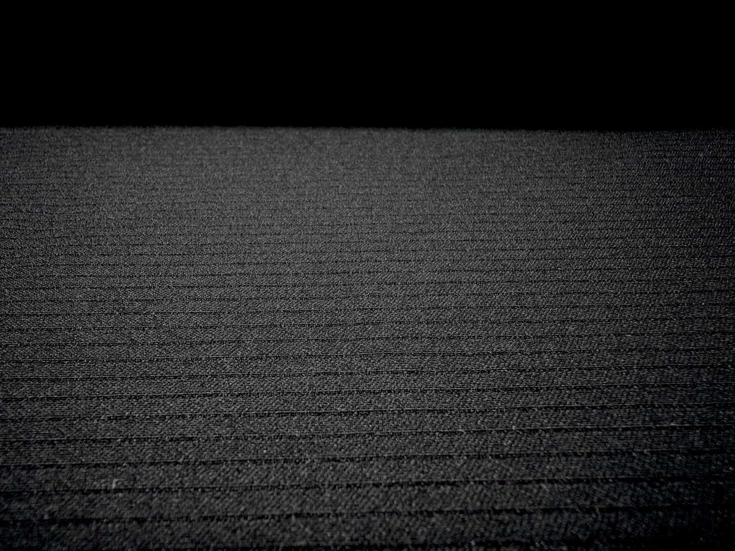 Ribbed bengaline stretch woven fashion fabric, per metre - plain - black