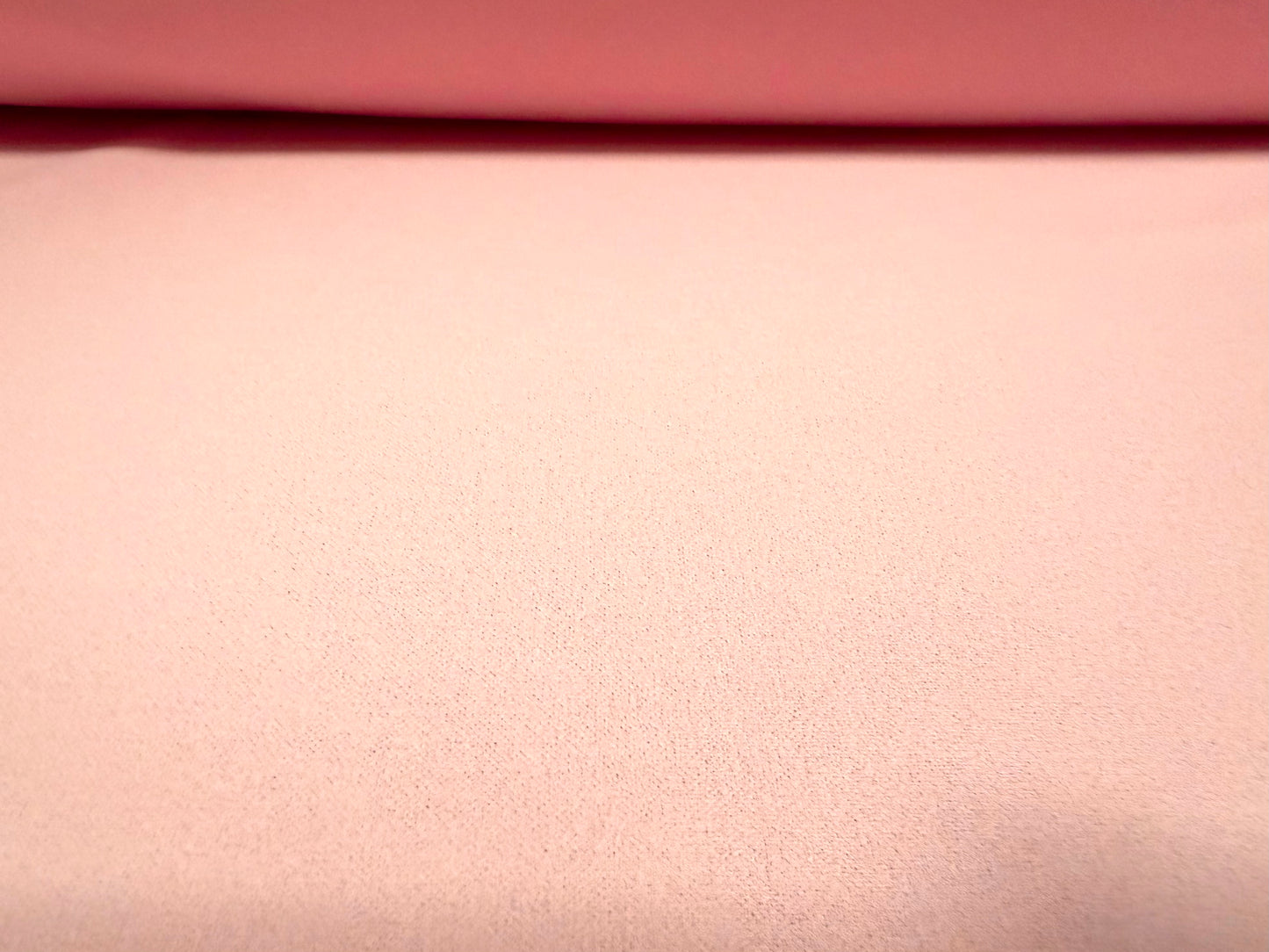 Scuba crepe stretch spandex double jersey fabric, per metre - plain - baby pink