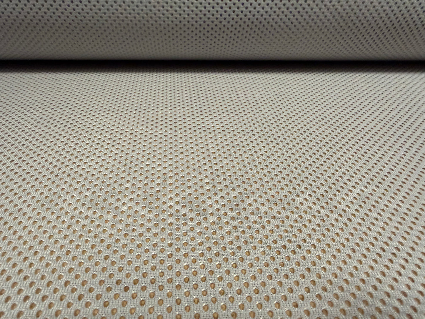 Airtex mesh eyelet fabric, per metre - plain - silver grey
