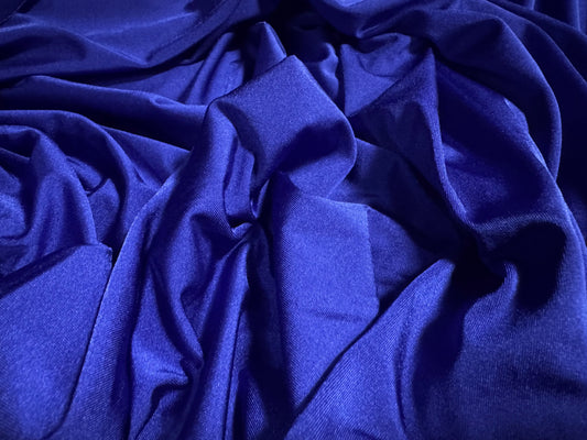 Swimwear stretch spandex jersey fabric, per metre - plain - cobalt blue