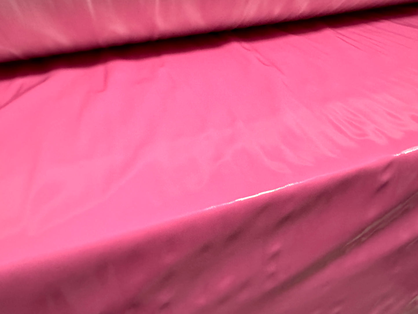 High gloss pvc fabric with comfort stretch, per metre - plain - hot pink