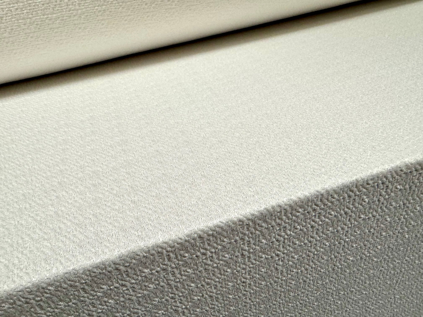 Orange Peel textured stretch spandex jersey fabric, per metre - plain - ivory