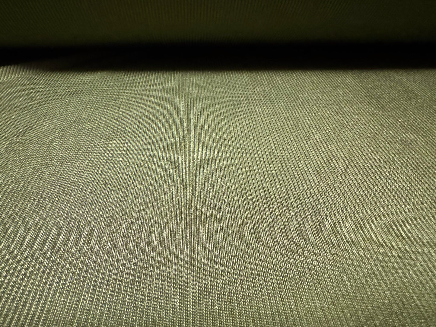 Fine shiny rib stretch spandex jersey fabric, per metre - plain - cactus green
