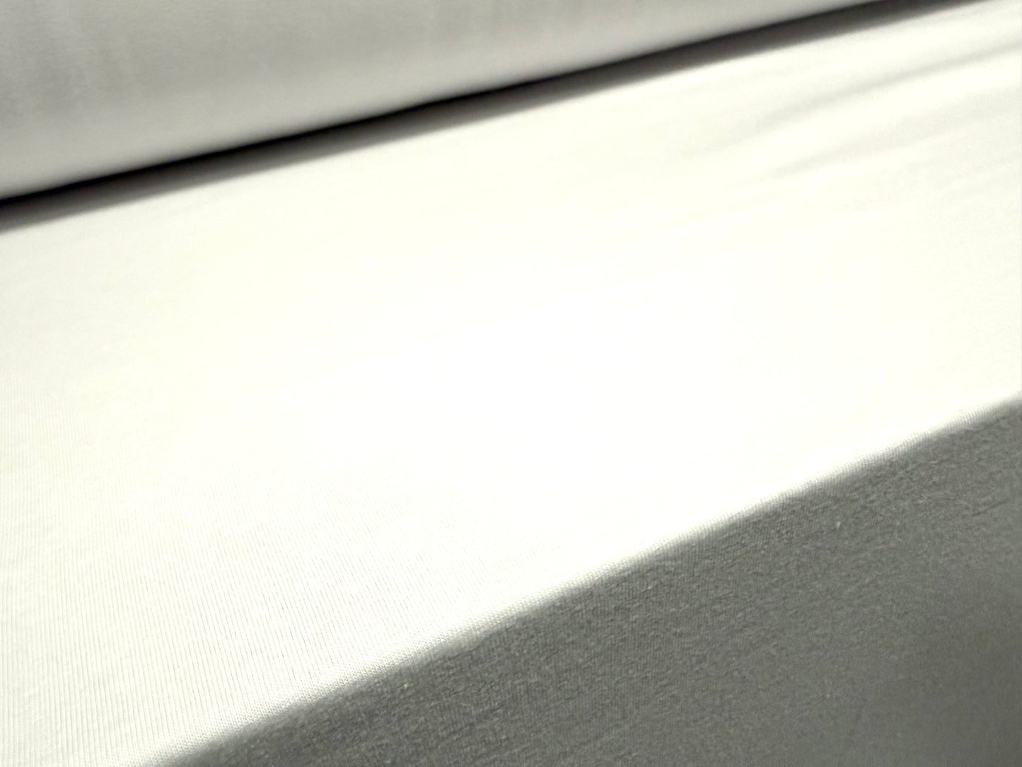 Cotton spandex stretch single jersey fabric, per metre - plain - Optic White
