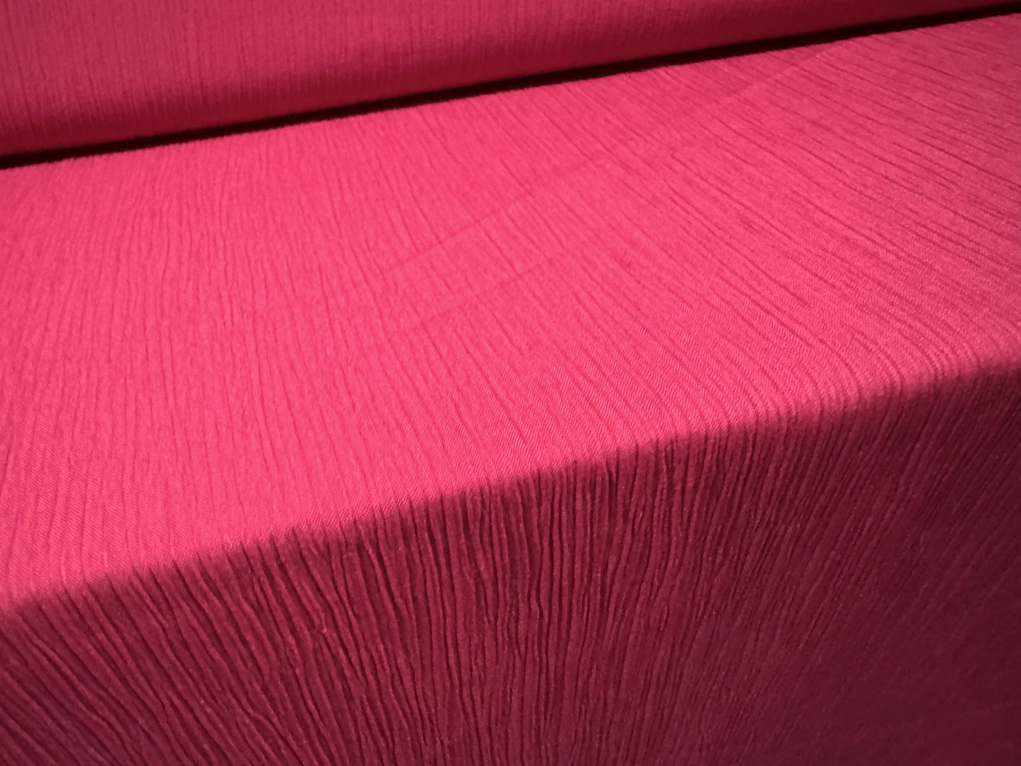 Treebark georgette woven dress fabric, per metre - plain - fuchsia