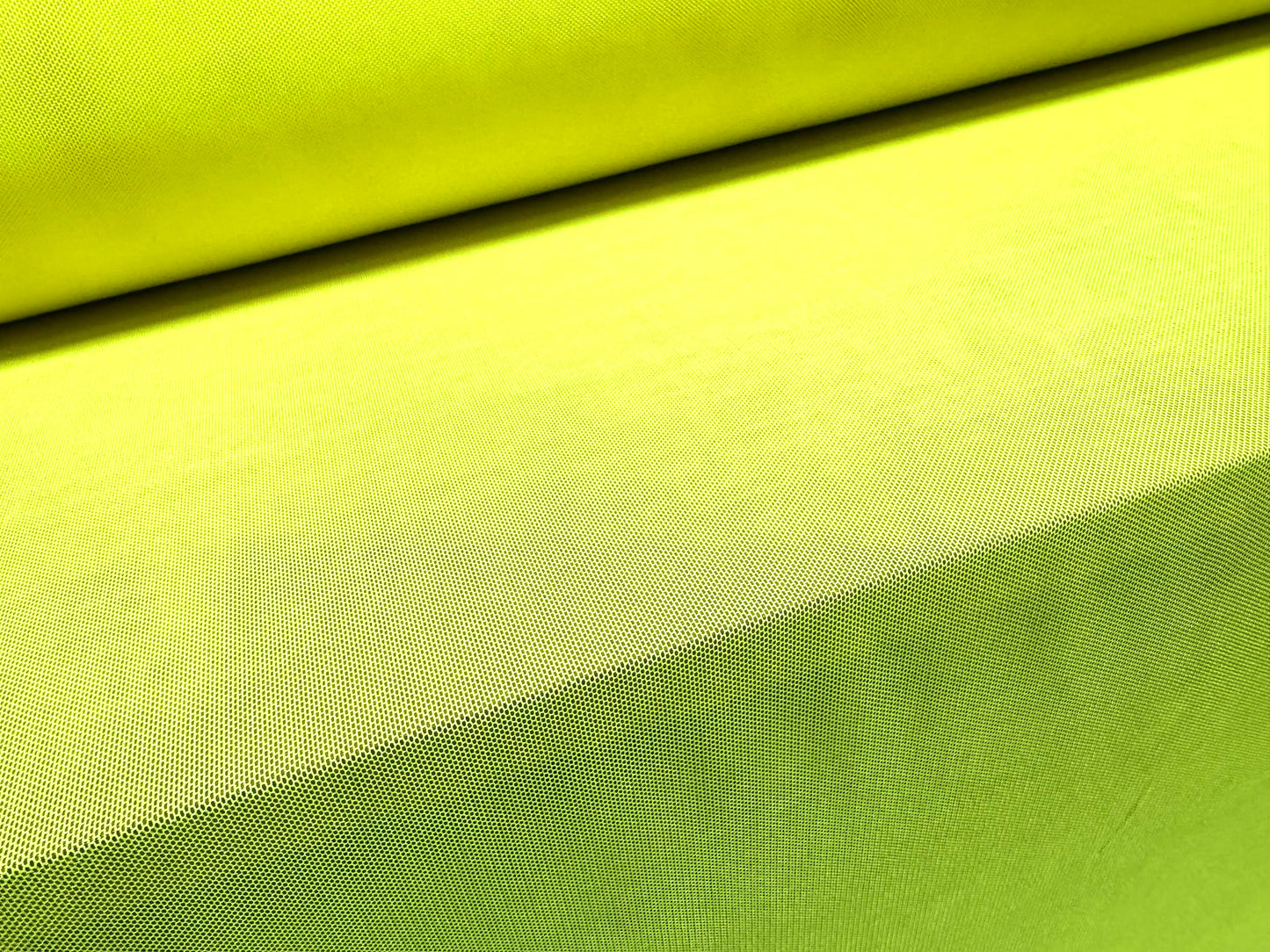 Power mesh net stretch spandex fabric, per metre - plain - fluorescent yellow