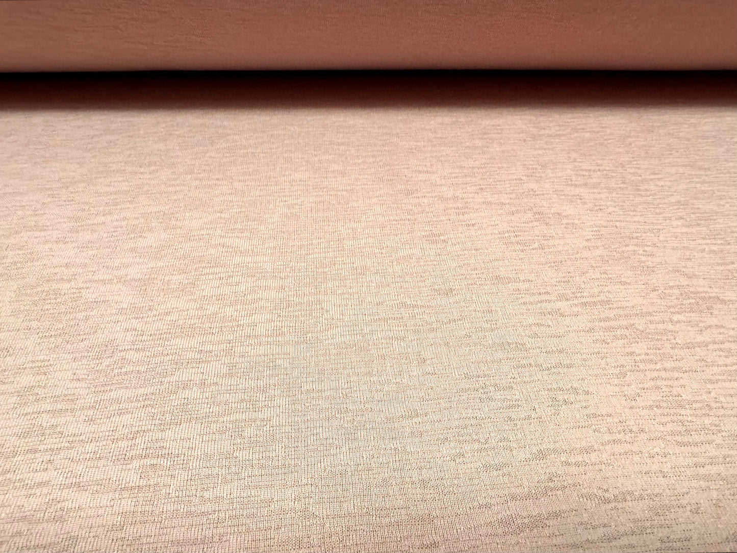 Thick & thin stretch spandex single jersey fashion fabric, per metre - plain - pale rose pink