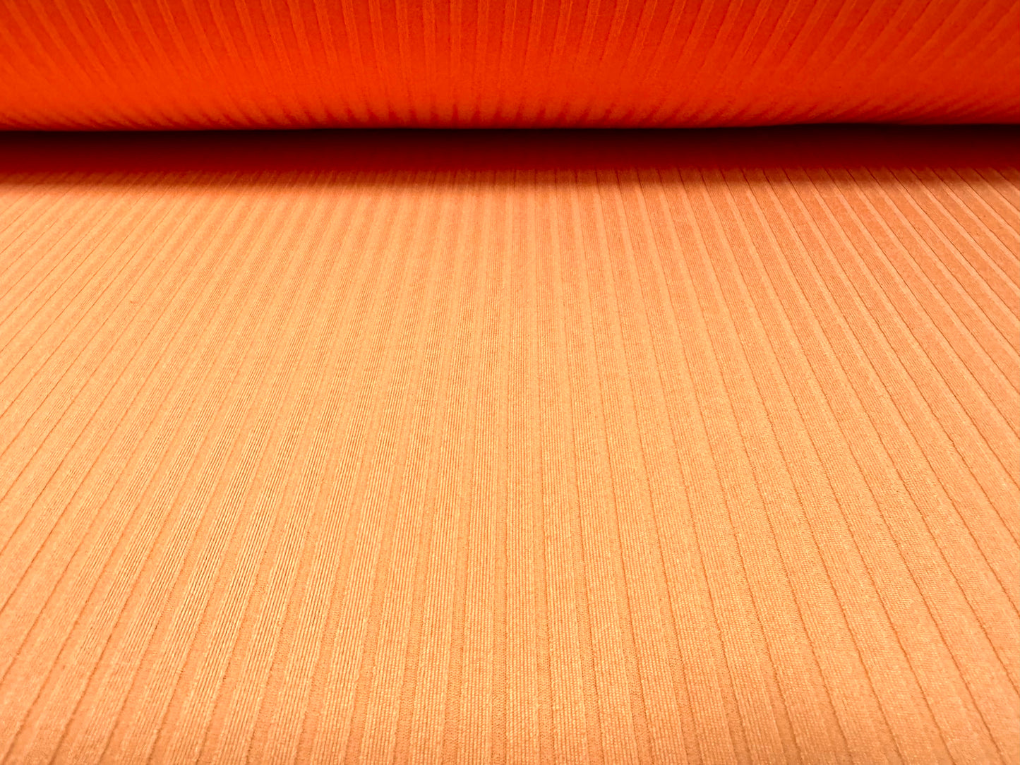 Stretch spandex rib jersey fabric, per metre - plain - apricot