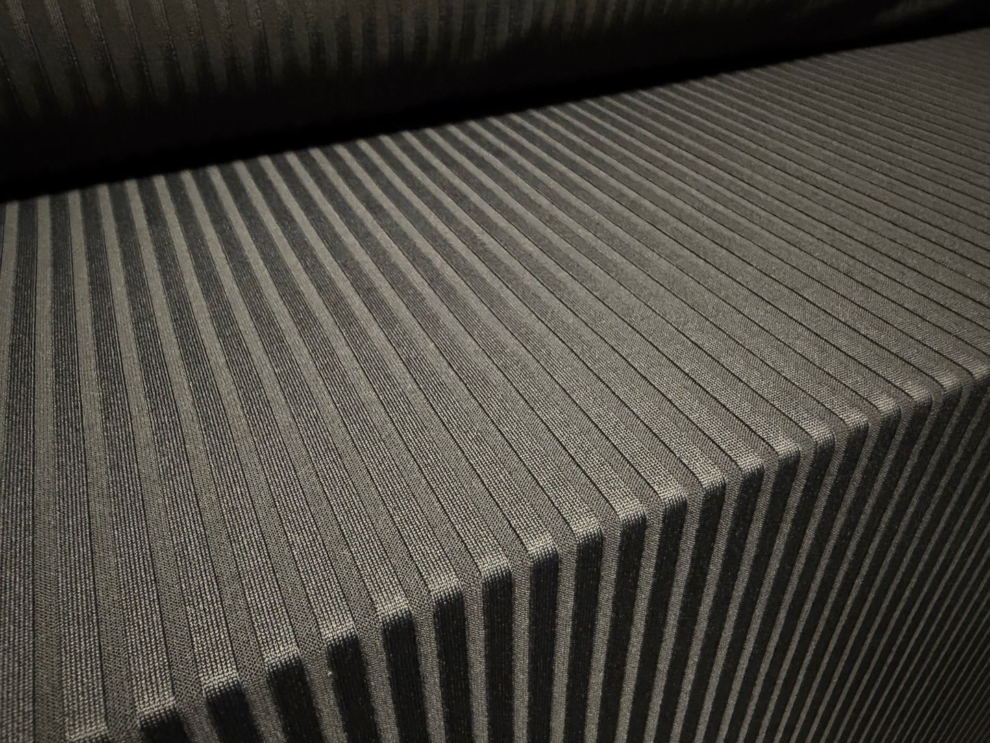 Stretch spandex rib jersey fabric, per metre - plain - school grey