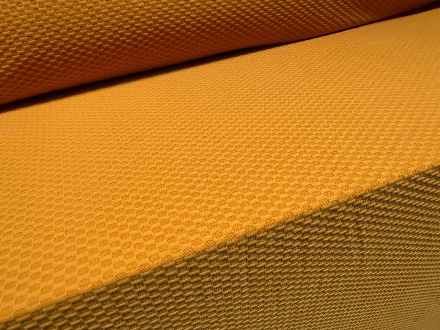 Super Stretch Jersey fabric, per metre - micro jacquard - mango