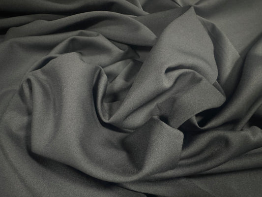 Plain weave fabric with comfort stretch, per metre - pewter